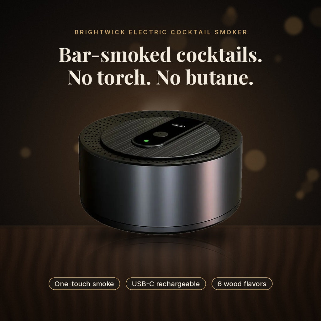 Brightwick electric cocktail smoker — bar-smoked cocktails, no torch, no butane